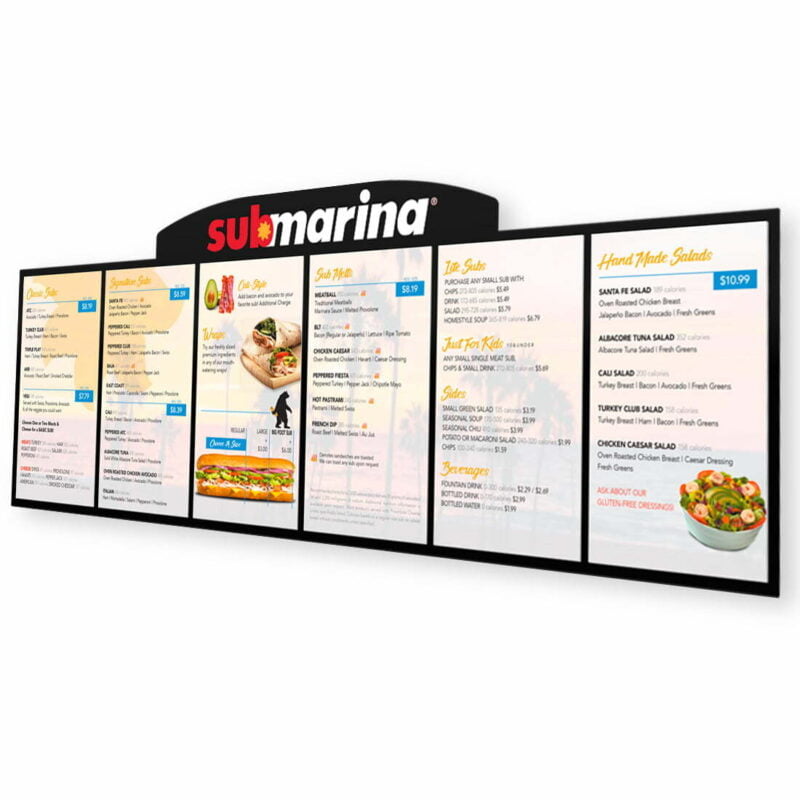Submarina – Menu Board Panels