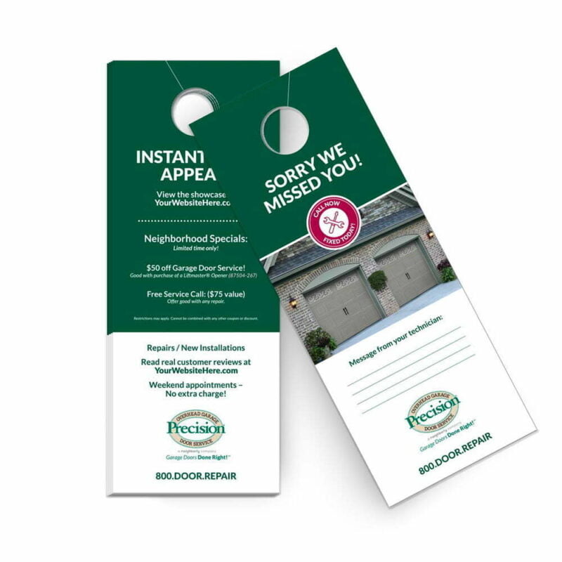 Precision Garage Door Service - Door Hanger Printing