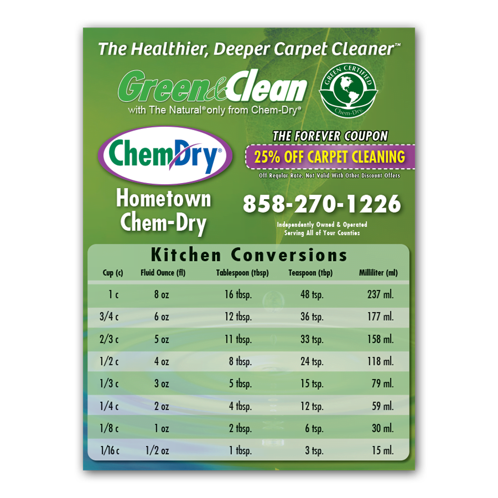 ChemDry Kitchen Conversion Franchise Print Shop