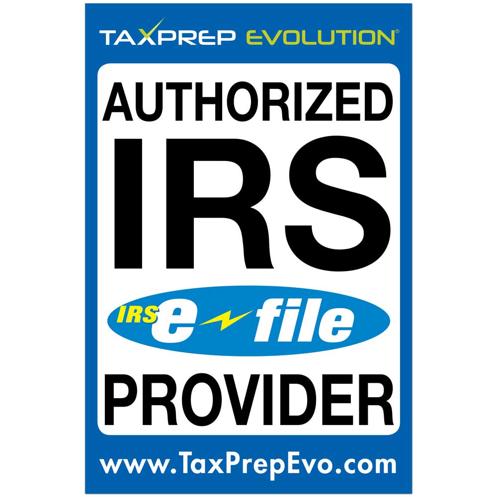 Tax Prep Evo Window Clings Franchise Print Shop