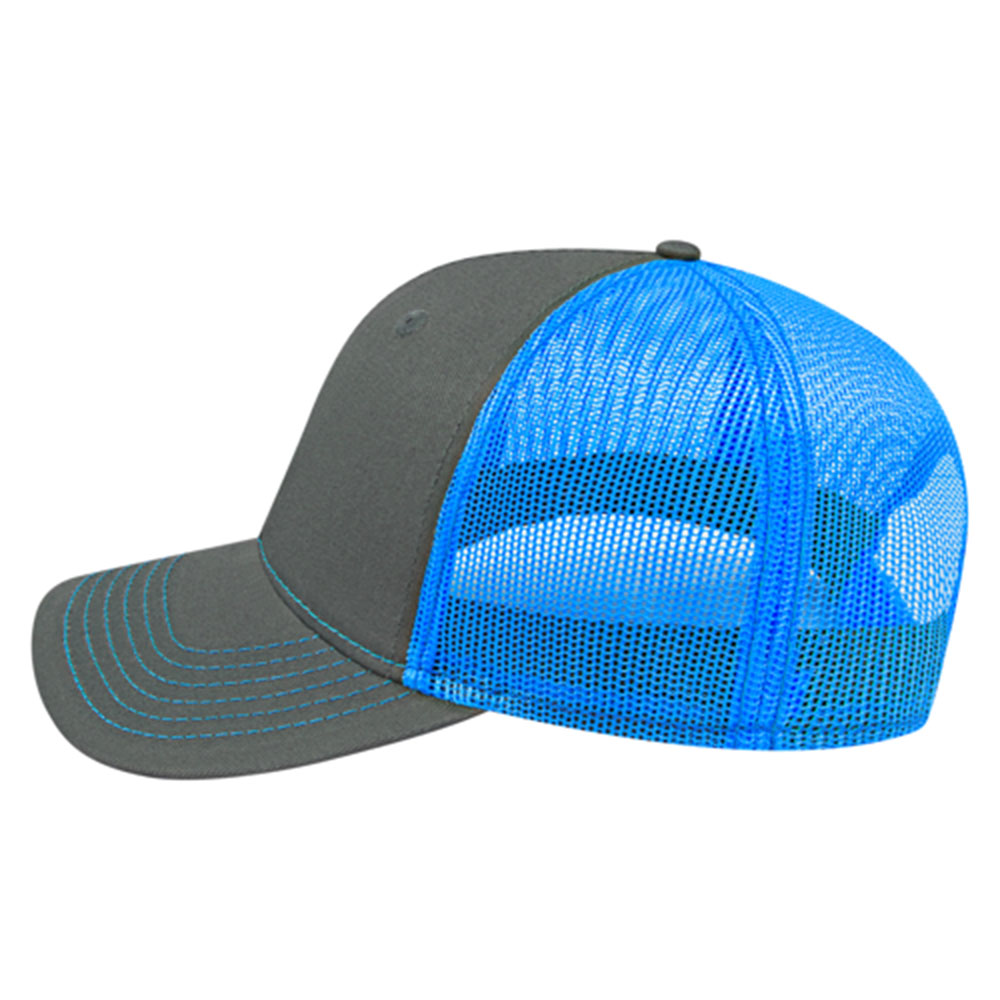 Miracle Method | Charcoal-Neon Blue Cap | Franchise Print Shop