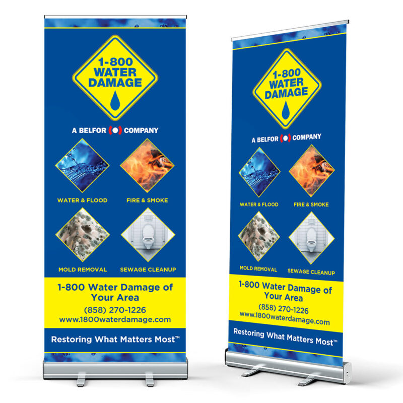 1800 Water Damage – Retractable Banner Stand